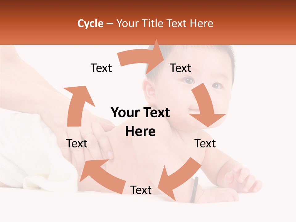 A Baby Laying On Its Back With A Person Holding It PowerPoint Template