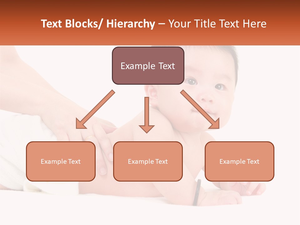 A Baby Laying On Its Back With A Person Holding It PowerPoint Template