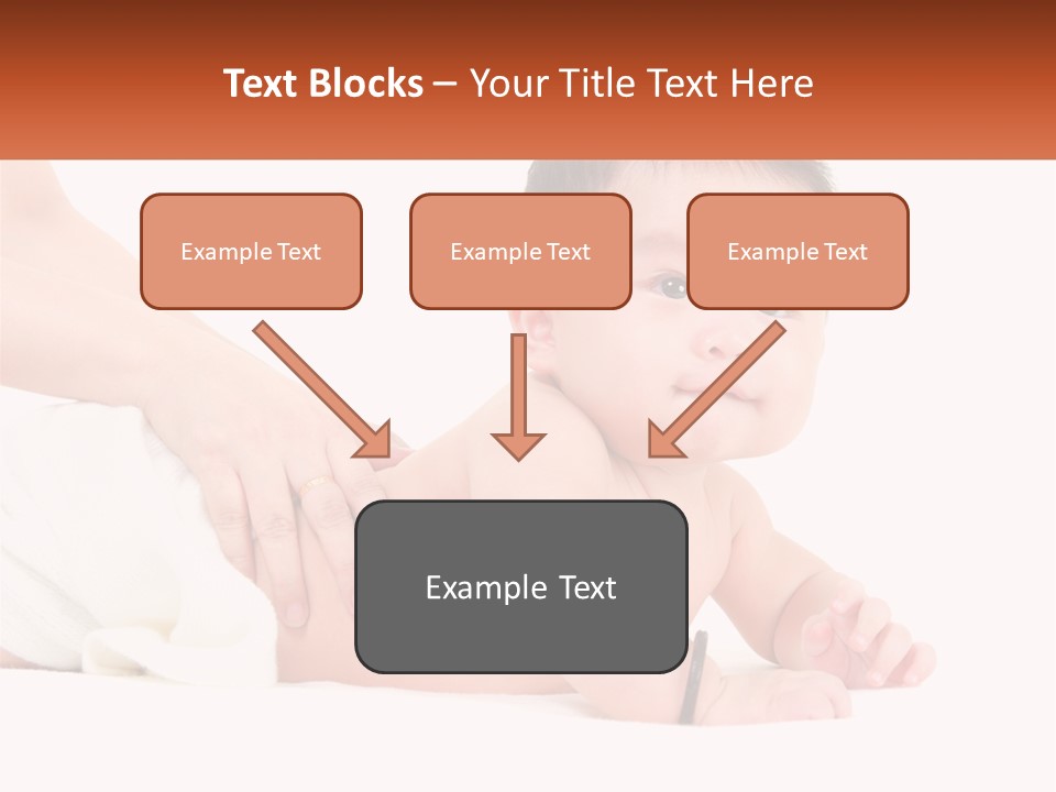 A Baby Laying On Its Back With A Person Holding It PowerPoint Template