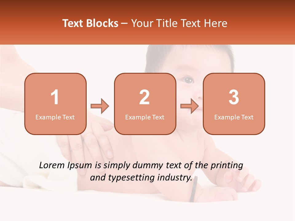 A Baby Laying On Its Back With A Person Holding It PowerPoint Template
