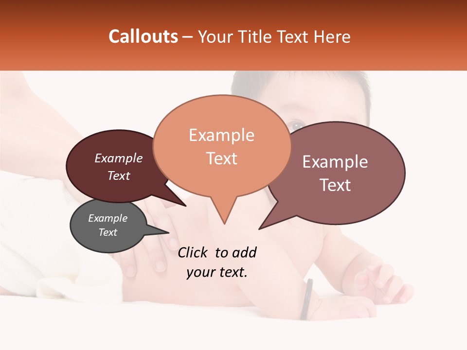 A Baby Laying On Its Back With A Person Holding It PowerPoint Template