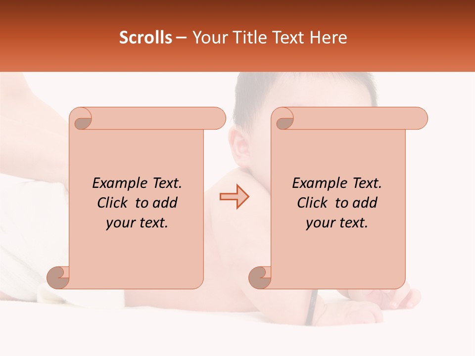 A Baby Laying On Its Back With A Person Holding It PowerPoint Template
