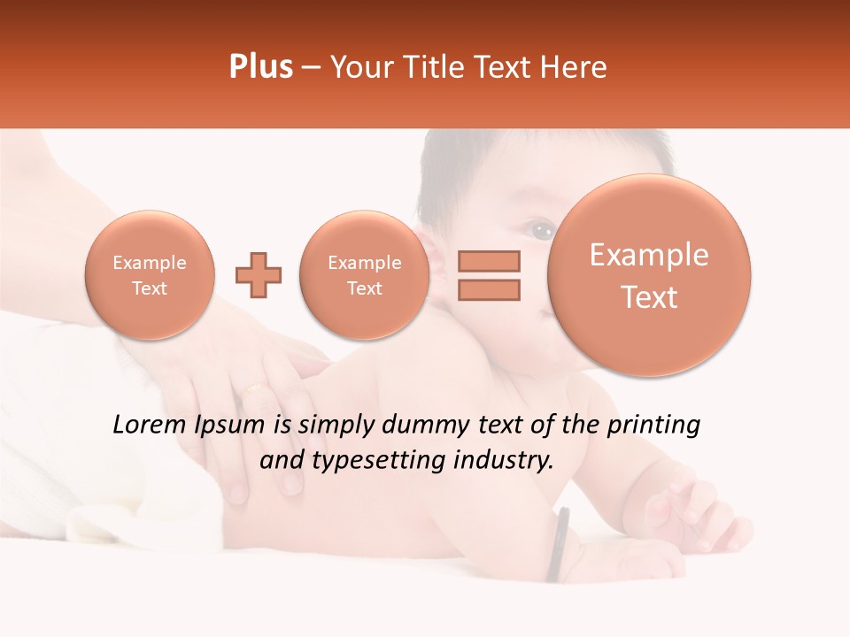 A Baby Laying On Its Back With A Person Holding It PowerPoint Template