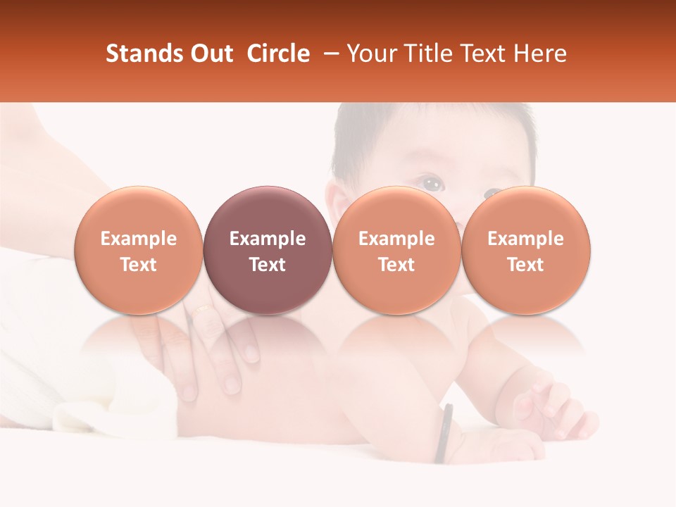 A Baby Laying On Its Back With A Person Holding It PowerPoint Template