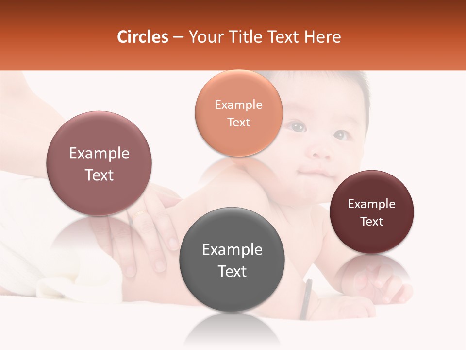 A Baby Laying On Its Back With A Person Holding It PowerPoint Template