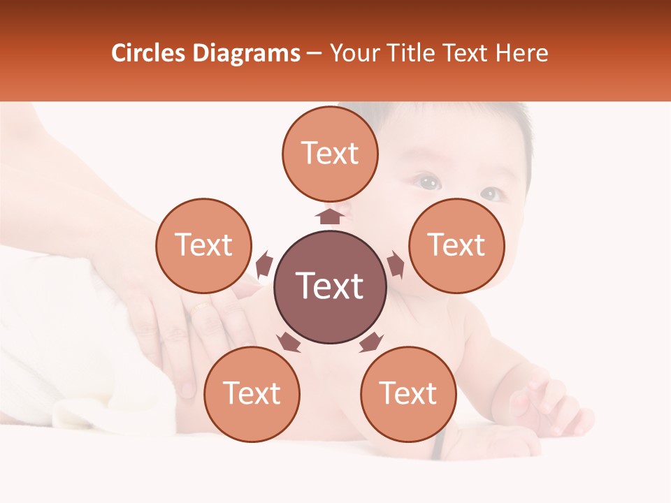 A Baby Laying On Its Back With A Person Holding It PowerPoint Template