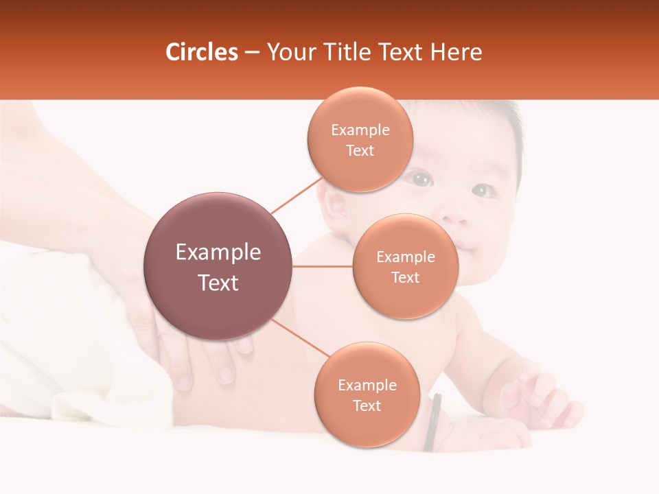 A Baby Laying On Its Back With A Person Holding It PowerPoint Template