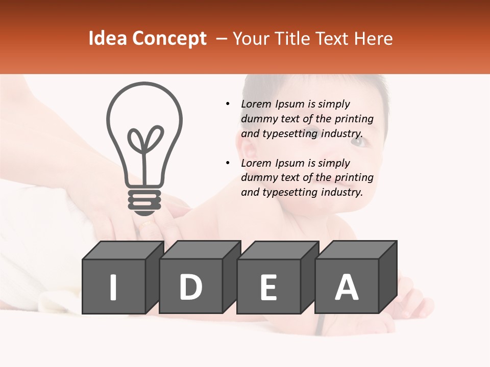 A Baby Laying On Its Back With A Person Holding It PowerPoint Template
