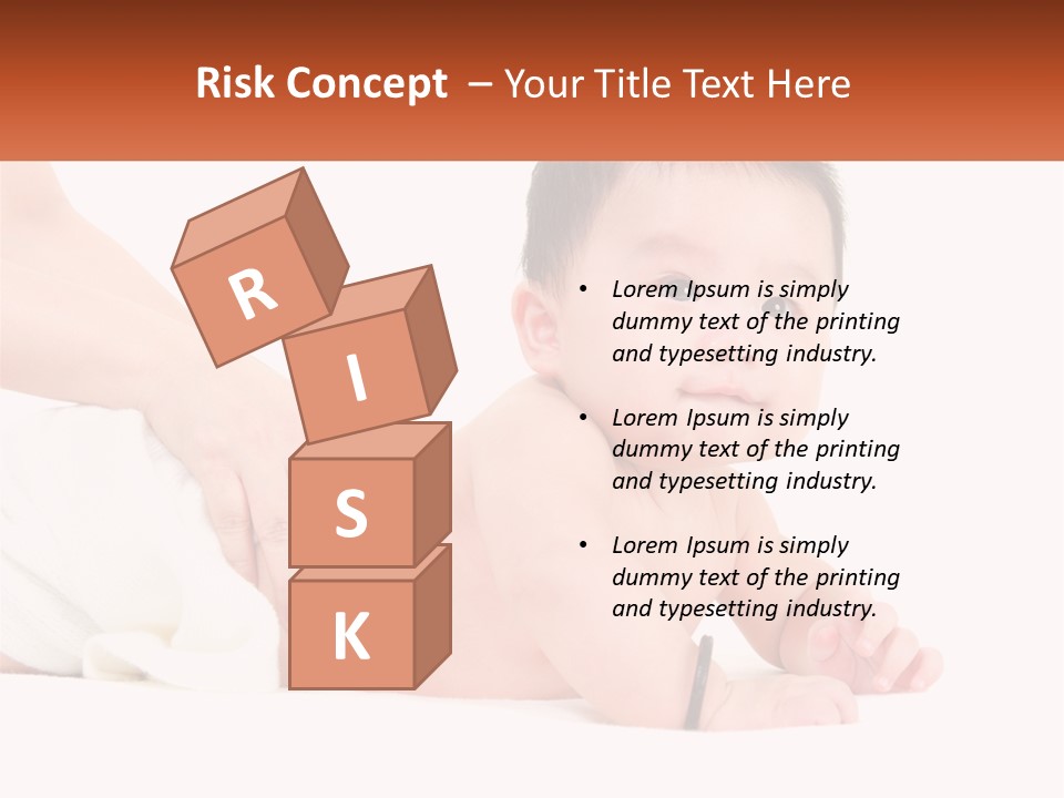 A Baby Laying On Its Back With A Person Holding It PowerPoint Template