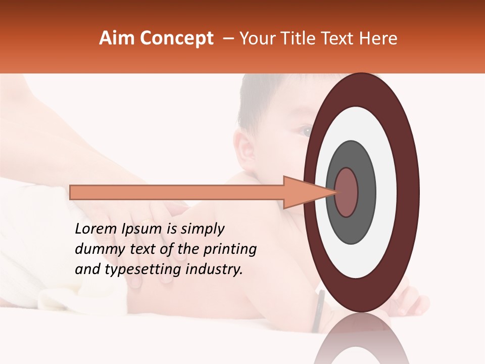 A Baby Laying On Its Back With A Person Holding It PowerPoint Template