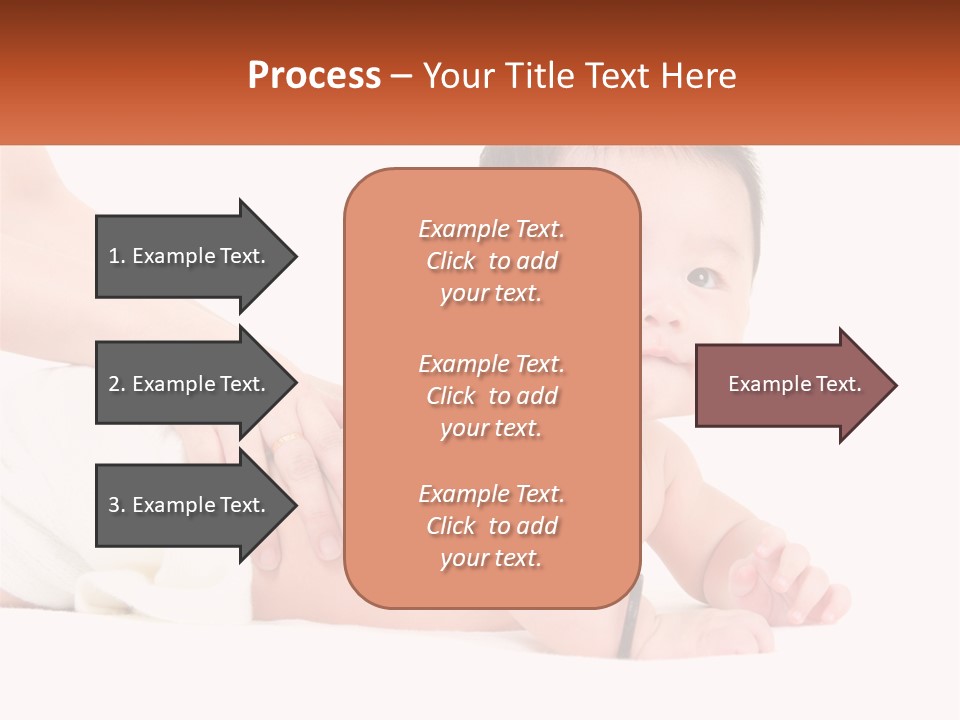 A Baby Laying On Its Back With A Person Holding It PowerPoint Template