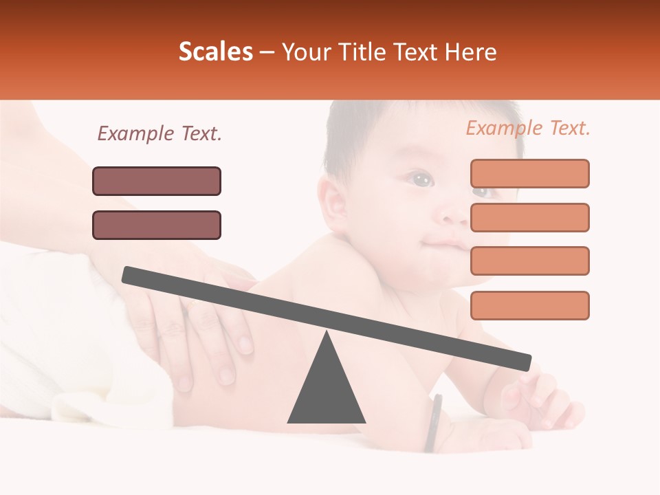 A Baby Laying On Its Back With A Person Holding It PowerPoint Template