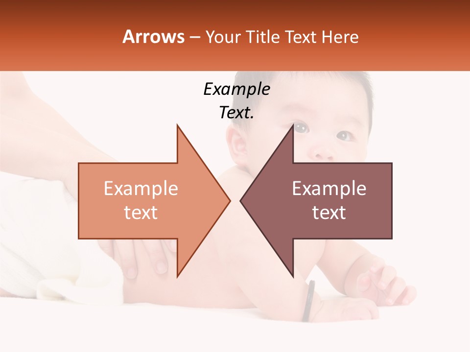 A Baby Laying On Its Back With A Person Holding It PowerPoint Template
