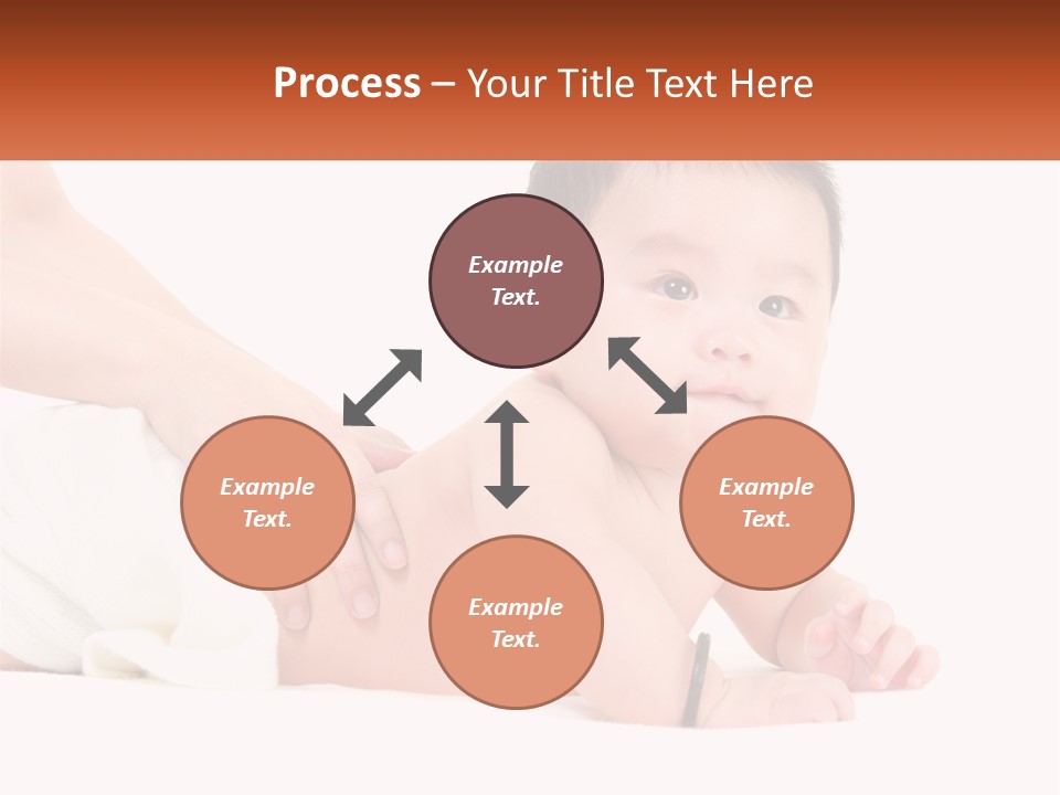 A Baby Laying On Its Back With A Person Holding It PowerPoint Template