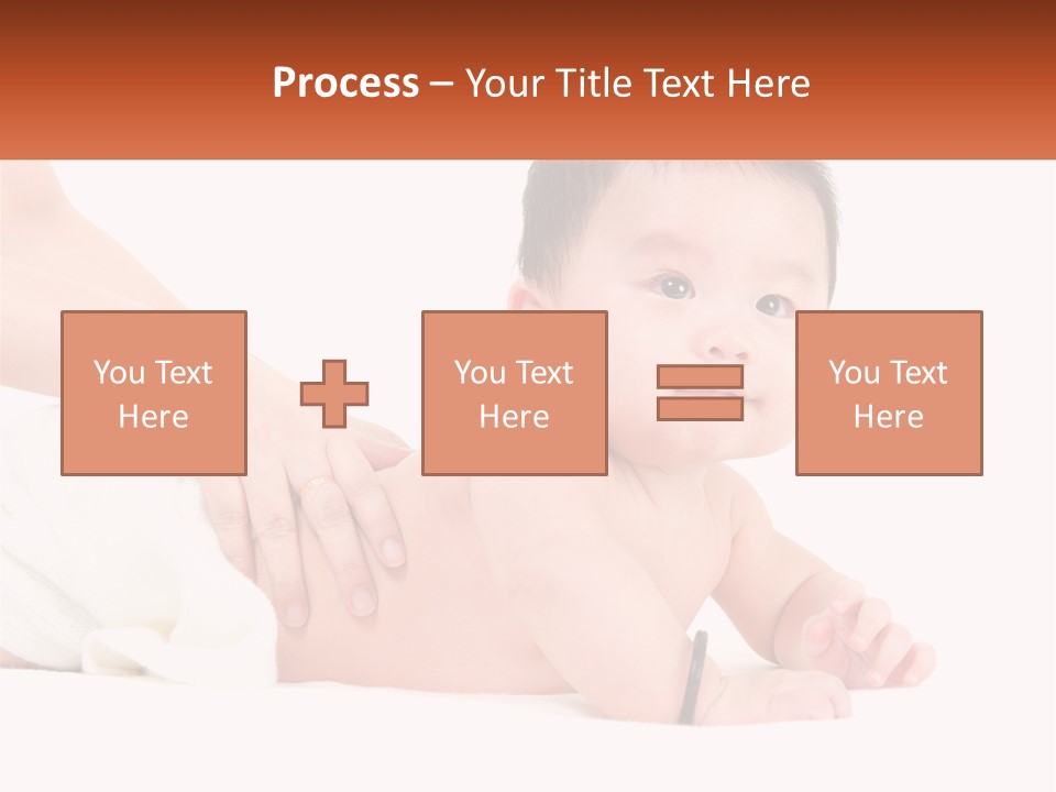 A Baby Laying On Its Back With A Person Holding It PowerPoint Template