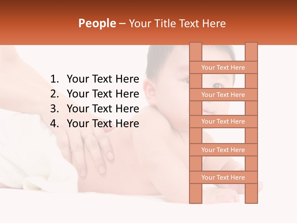 A Baby Laying On Its Back With A Person Holding It PowerPoint Template