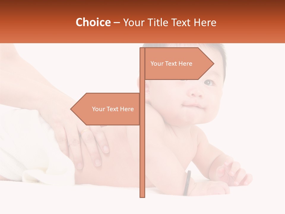 A Baby Laying On Its Back With A Person Holding It PowerPoint Template