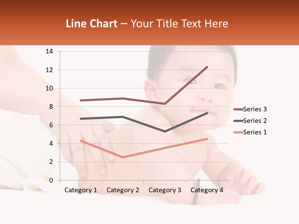A Baby Laying On Its Back With A Person Holding It PowerPoint Template
