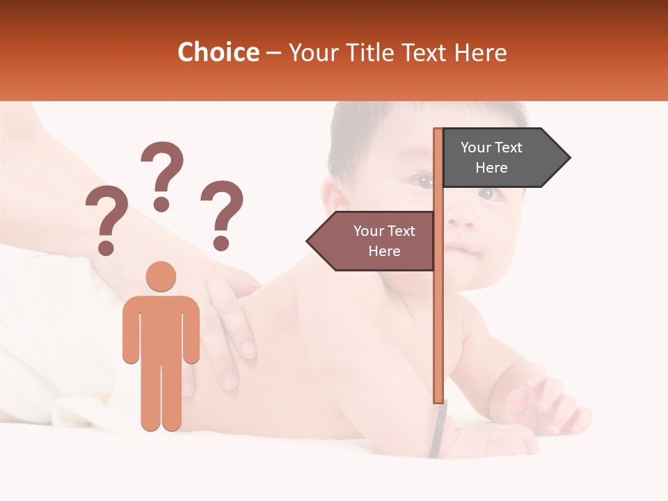 A Baby Laying On Its Back With A Person Holding It PowerPoint Template