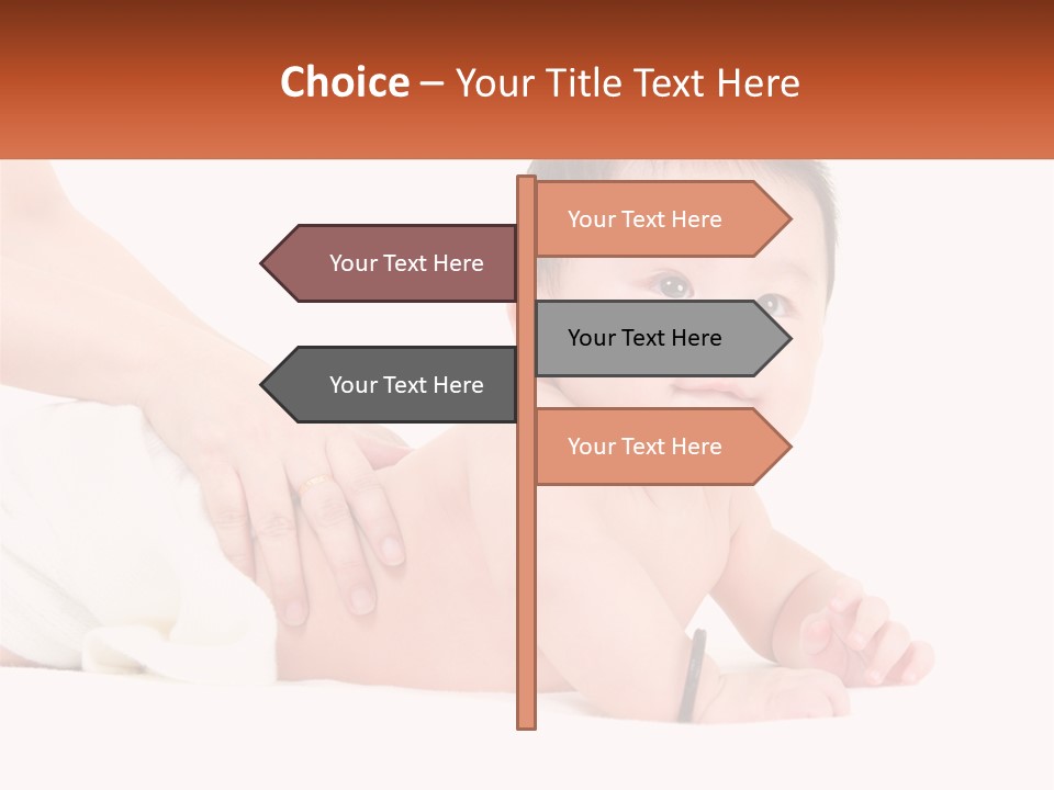 A Baby Laying On Its Back With A Person Holding It PowerPoint Template