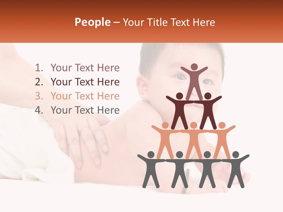 A Baby Laying On Its Back With A Person Holding It PowerPoint Template
