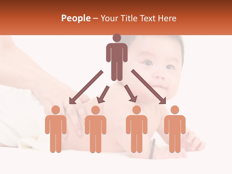 A Baby Laying On Its Back With A Person Holding It PowerPoint Template