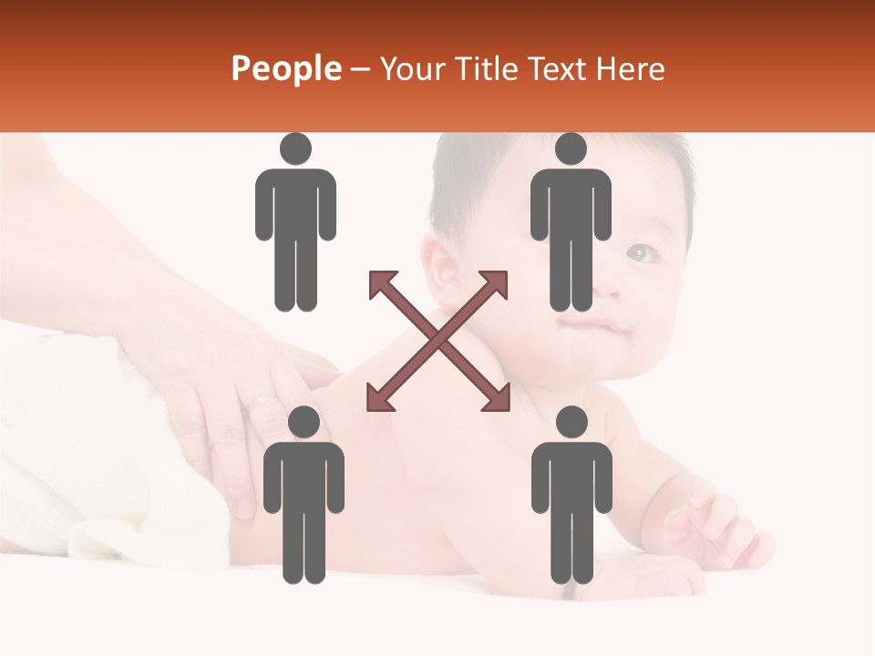 A Baby Laying On Its Back With A Person Holding It PowerPoint Template