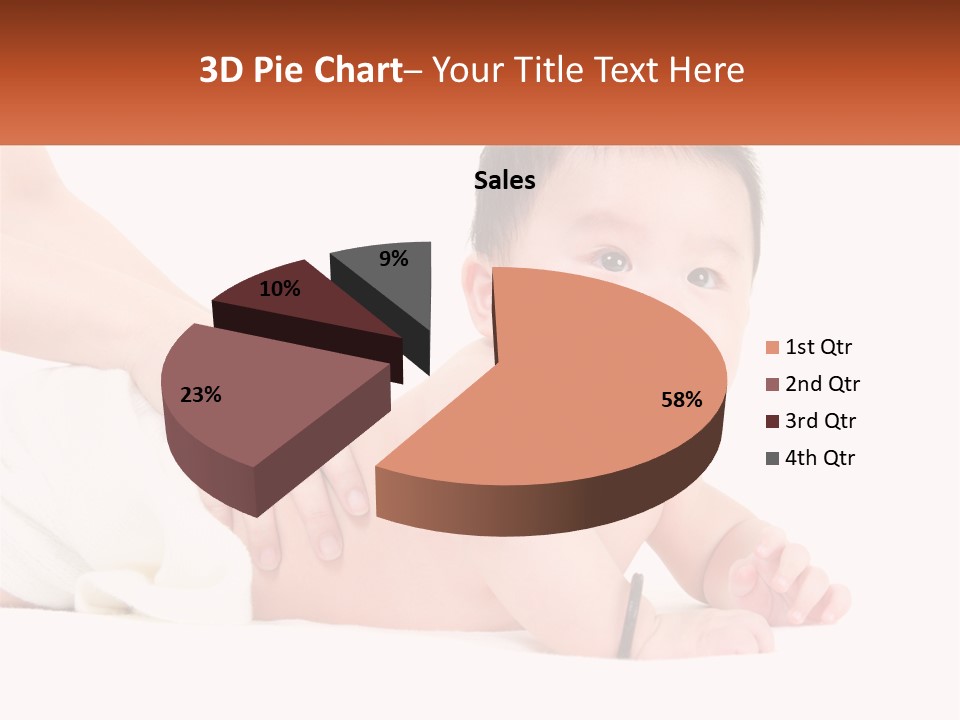 A Baby Laying On Its Back With A Person Holding It PowerPoint Template
