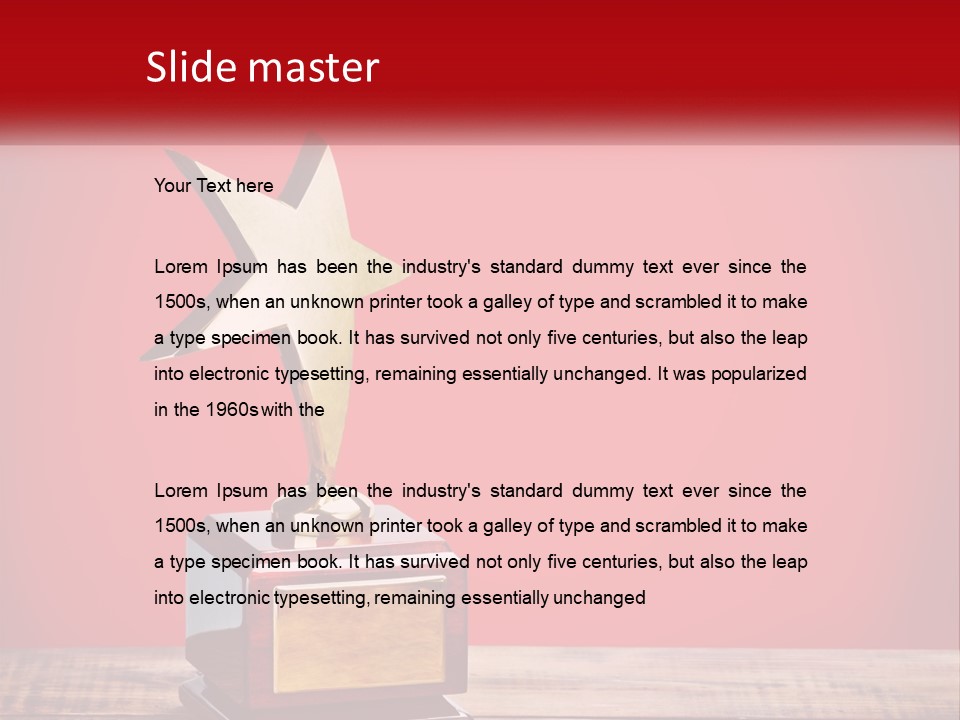 A Golden Star On Top Of A Wooden Table PowerPoint Template