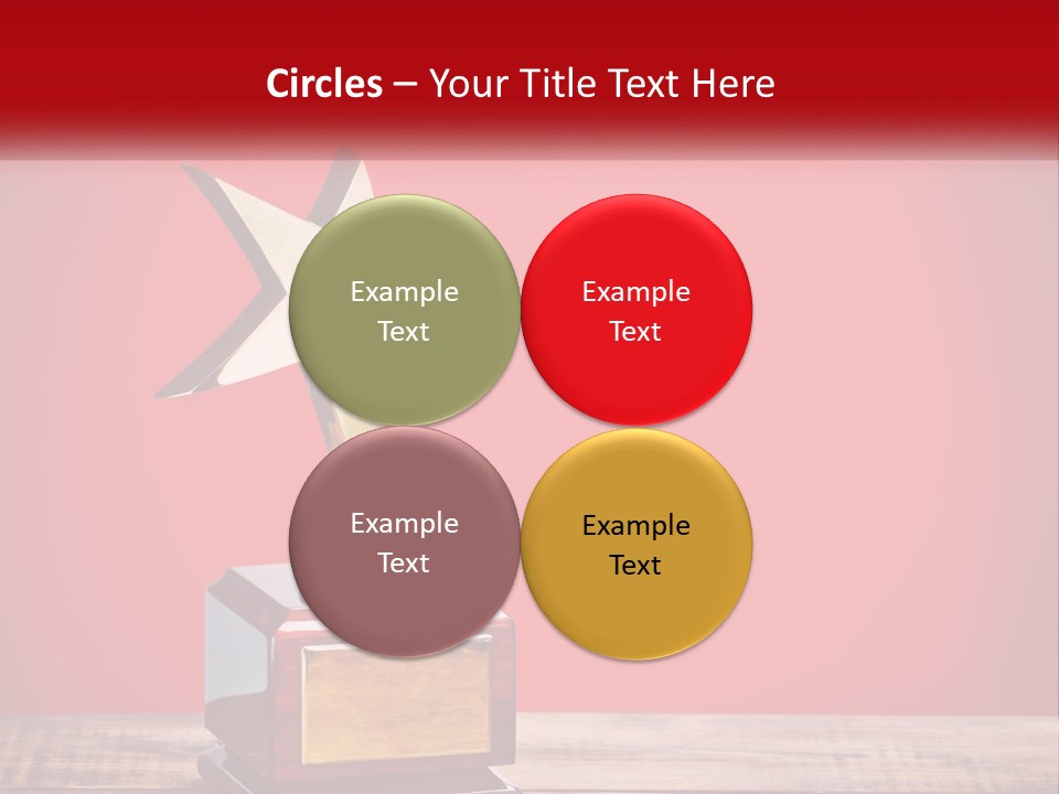 A Golden Star On Top Of A Wooden Table PowerPoint Template