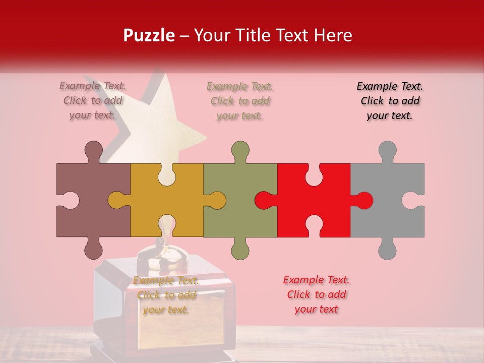 A Golden Star On Top Of A Wooden Table PowerPoint Template