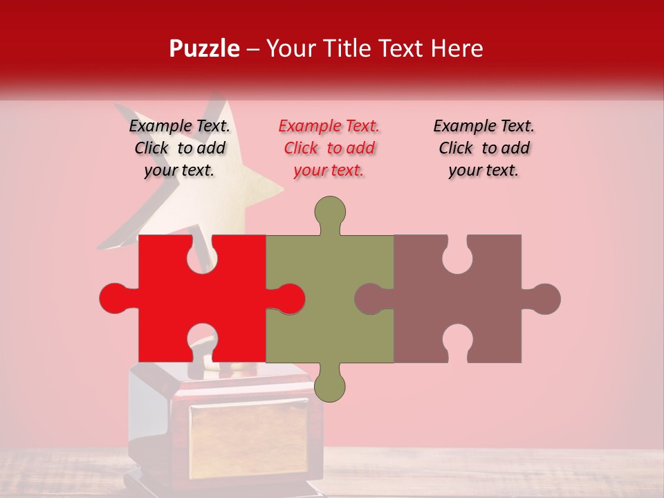 A Golden Star On Top Of A Wooden Table PowerPoint Template
