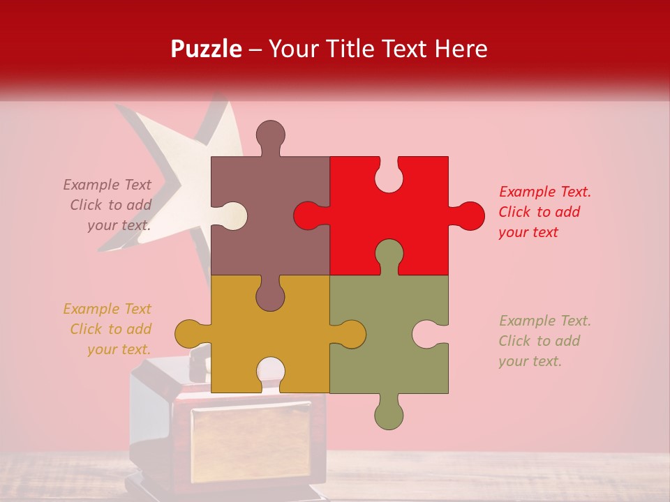 A Golden Star On Top Of A Wooden Table PowerPoint Template