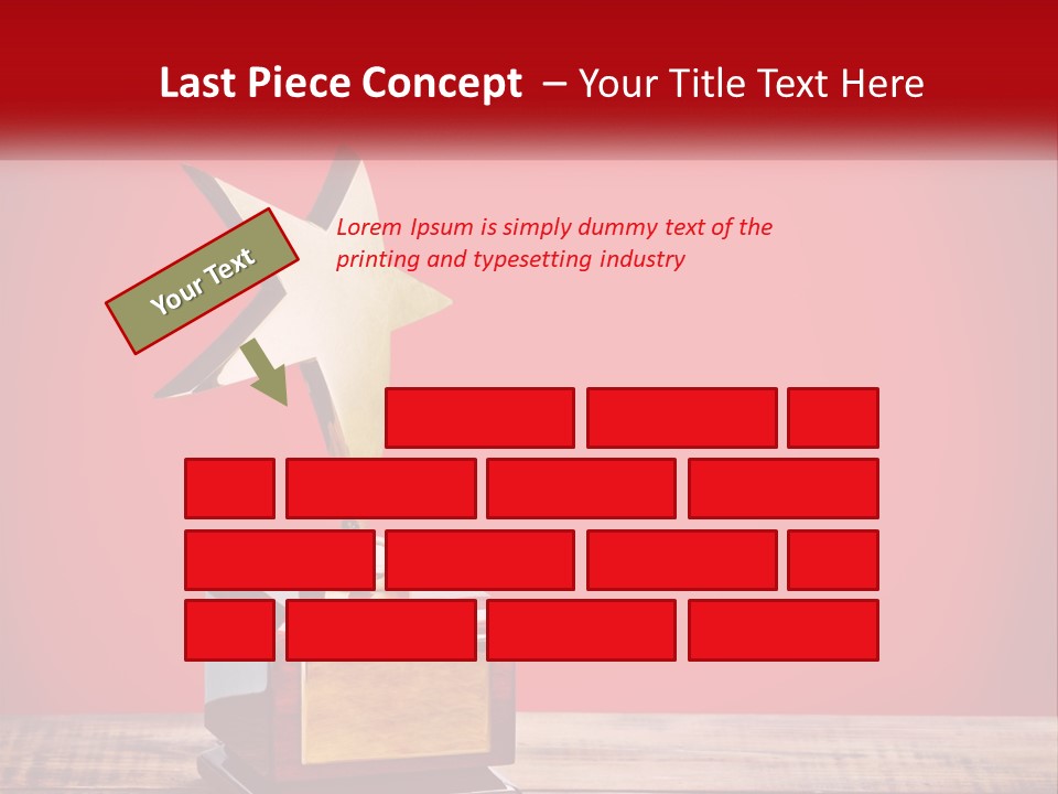 A Golden Star On Top Of A Wooden Table PowerPoint Template