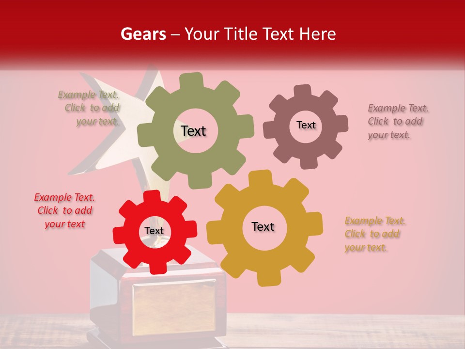 A Golden Star On Top Of A Wooden Table PowerPoint Template