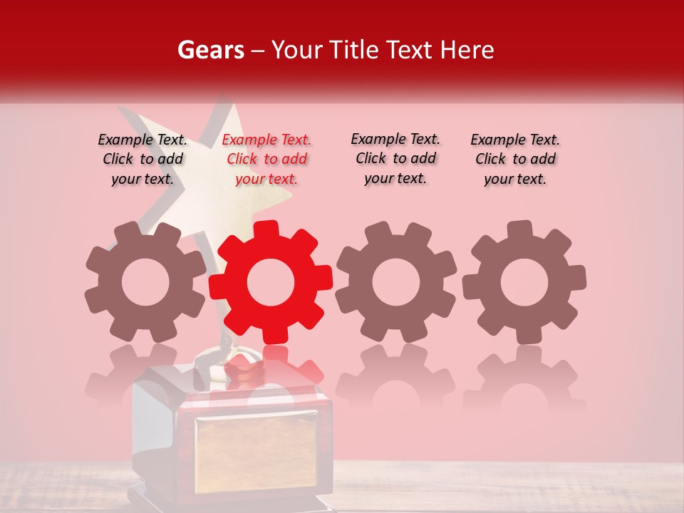 A Golden Star On Top Of A Wooden Table PowerPoint Template