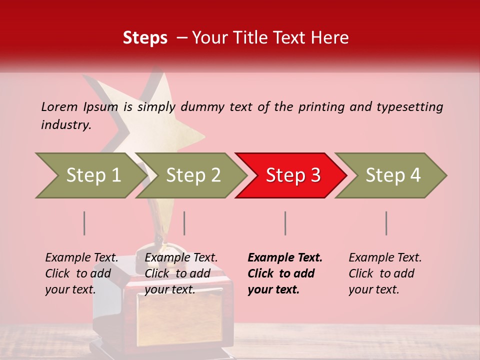 A Golden Star On Top Of A Wooden Table PowerPoint Template