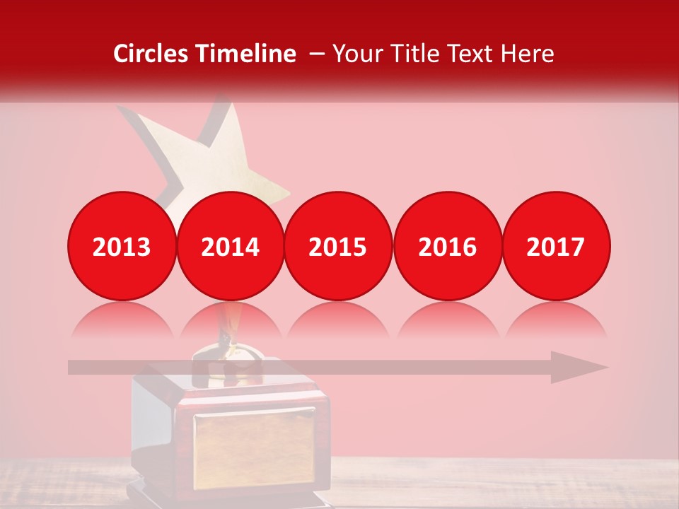 A Golden Star On Top Of A Wooden Table PowerPoint Template