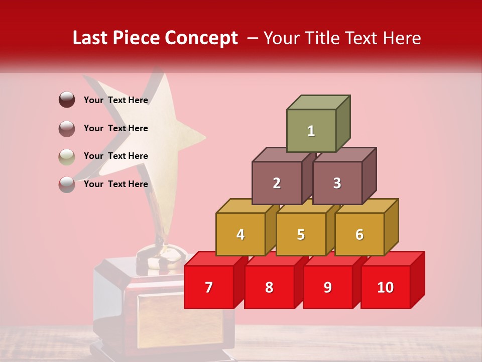 A Golden Star On Top Of A Wooden Table PowerPoint Template