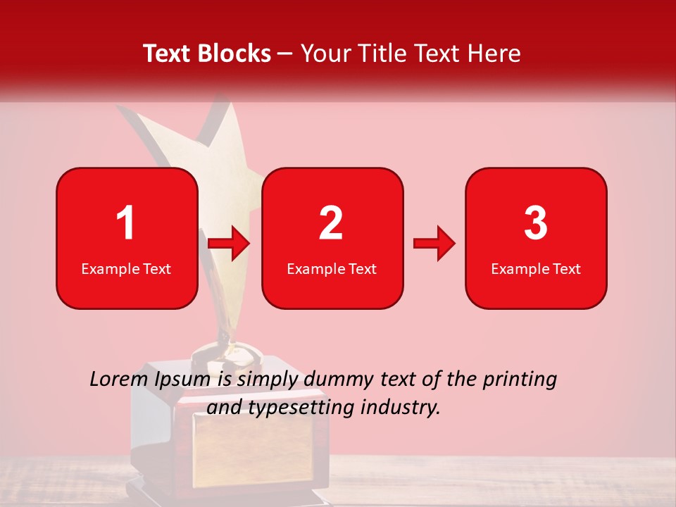 A Golden Star On Top Of A Wooden Table PowerPoint Template