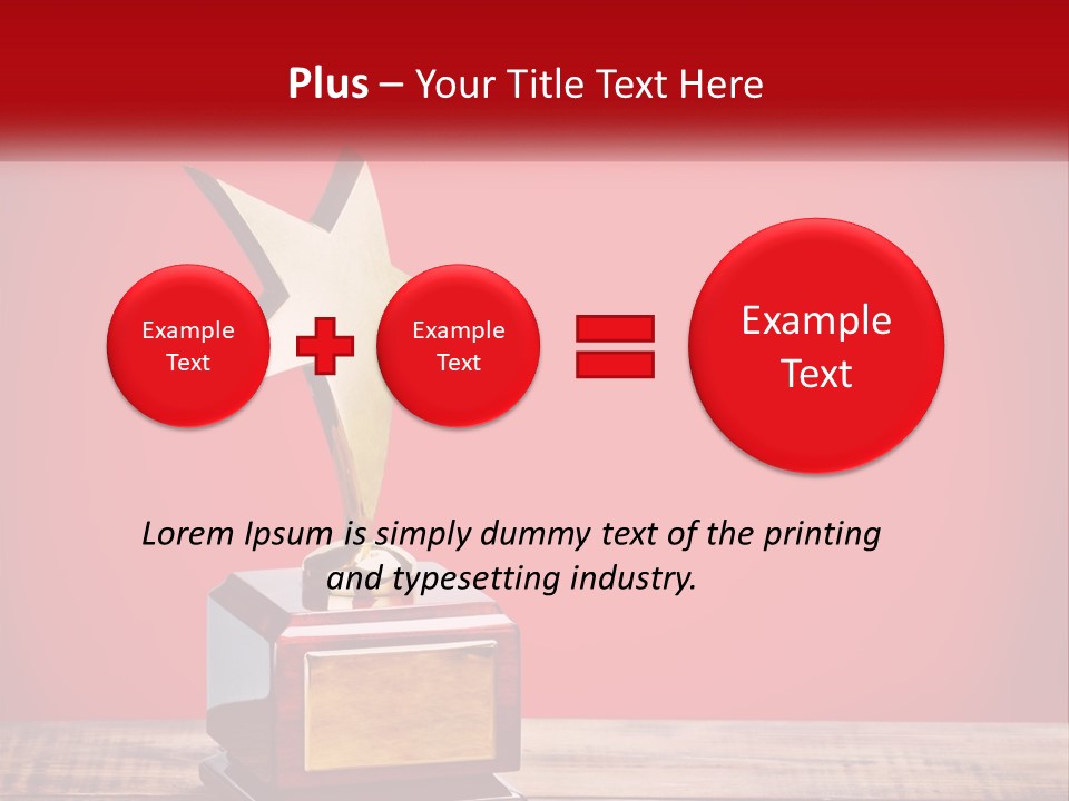 A Golden Star On Top Of A Wooden Table PowerPoint Template