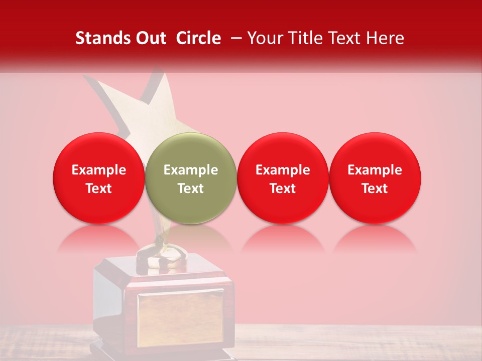 A Golden Star On Top Of A Wooden Table PowerPoint Template