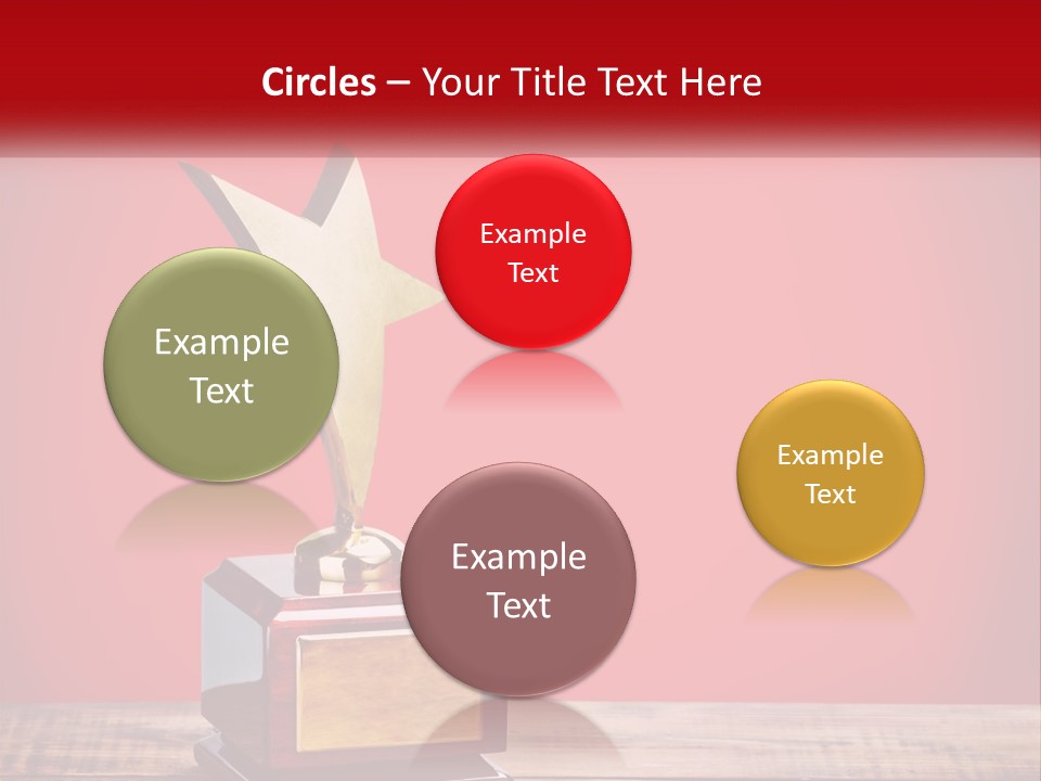A Golden Star On Top Of A Wooden Table PowerPoint Template
