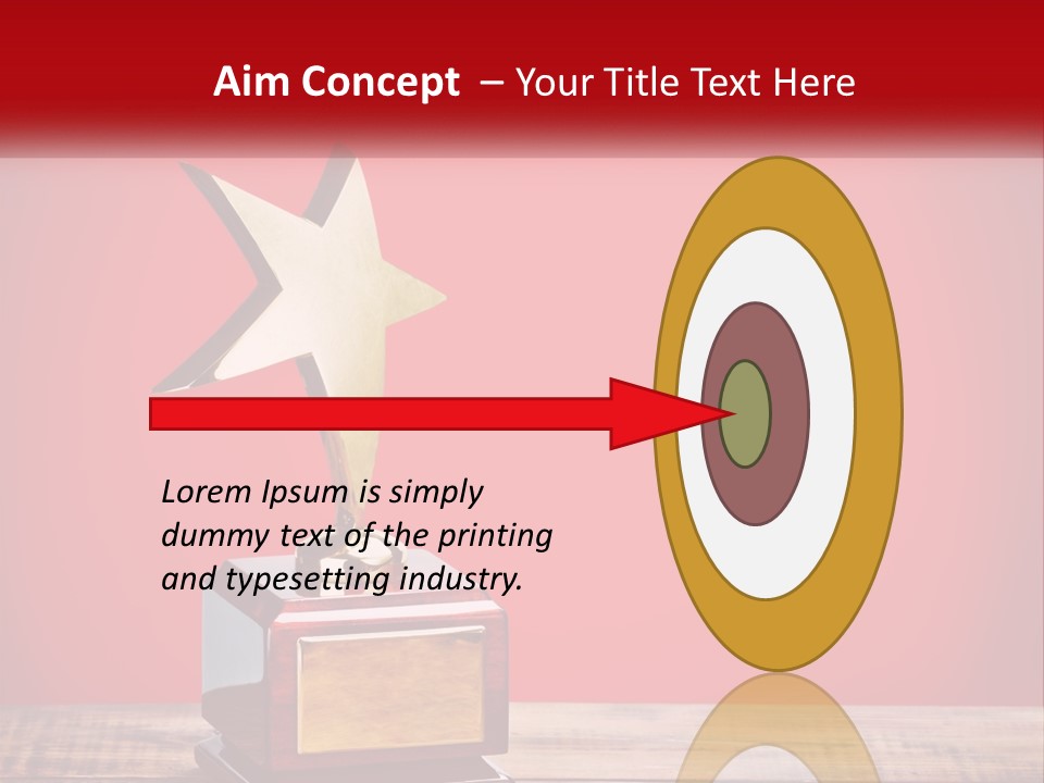 A Golden Star On Top Of A Wooden Table PowerPoint Template