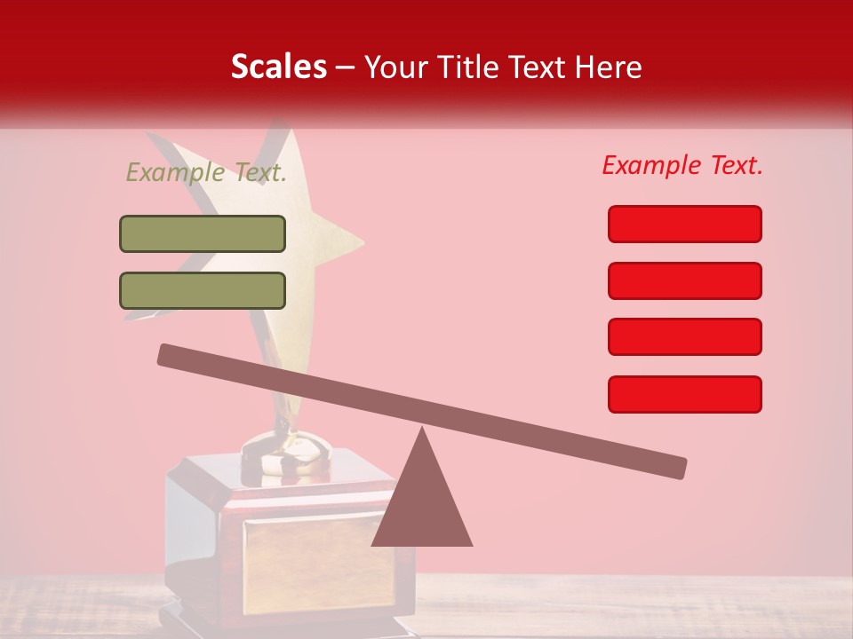 A Golden Star On Top Of A Wooden Table PowerPoint Template