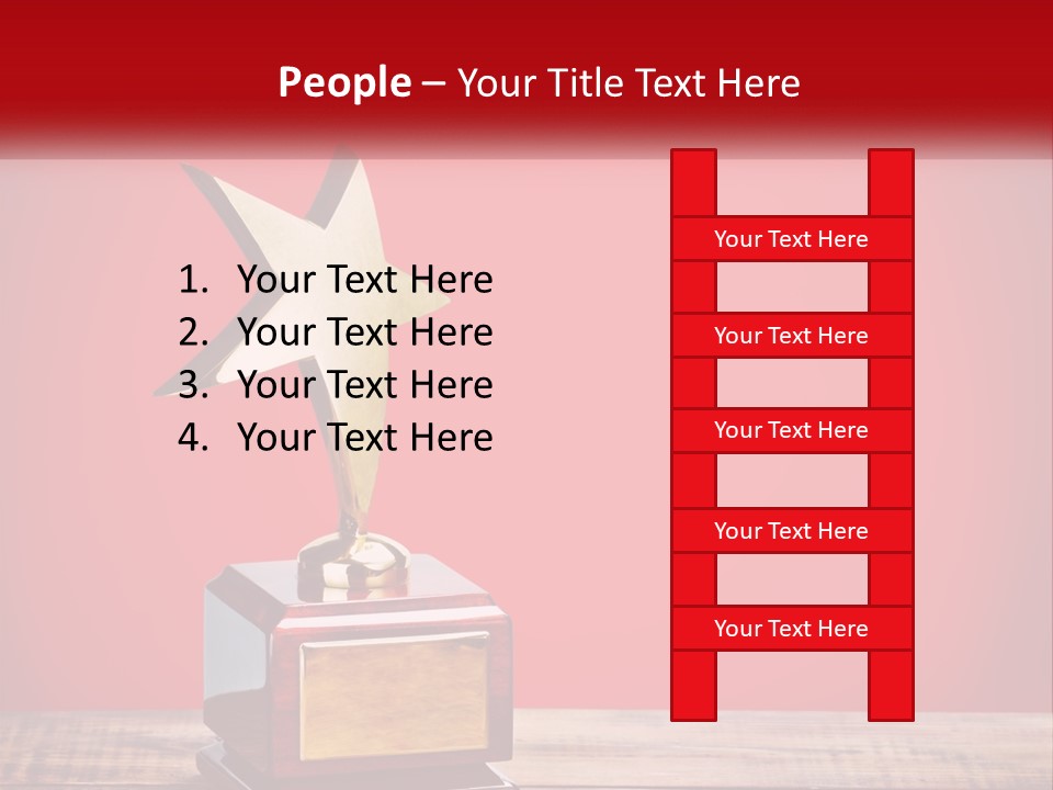 A Golden Star On Top Of A Wooden Table PowerPoint Template