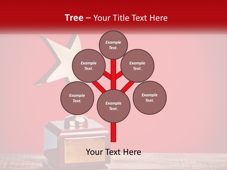 A Golden Star On Top Of A Wooden Table PowerPoint Template