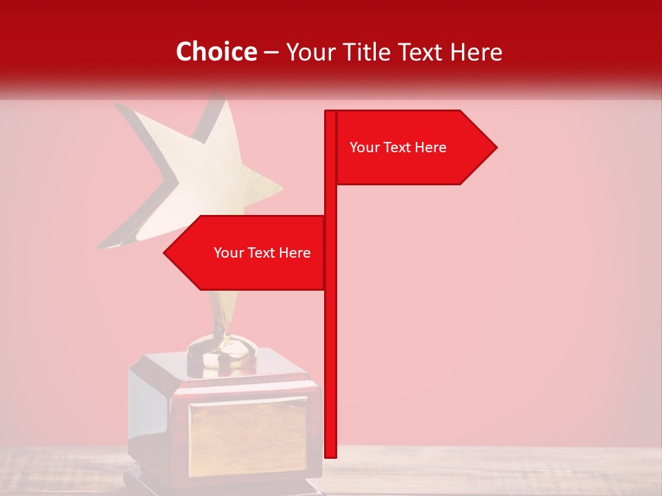 A Golden Star On Top Of A Wooden Table PowerPoint Template