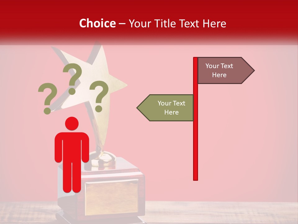A Golden Star On Top Of A Wooden Table PowerPoint Template