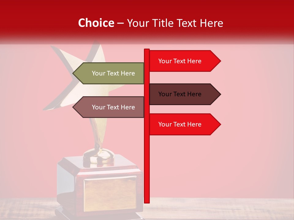 A Golden Star On Top Of A Wooden Table PowerPoint Template